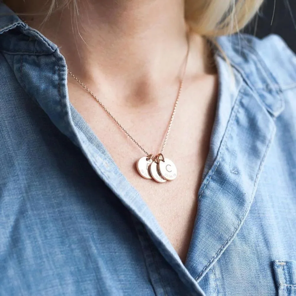 DIY Stainless Steel Name Necklace Personalized Engraved Pendant Necklace For Women Gift Charm Jewelry