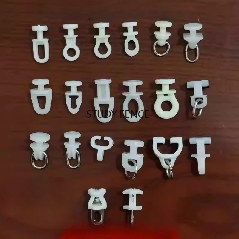 30pcs Curtain Track Accessories Accessories Roller Vintage Straight Rail Curved Rail Guide Hook Ring Slide Rail Pulley Buckle
