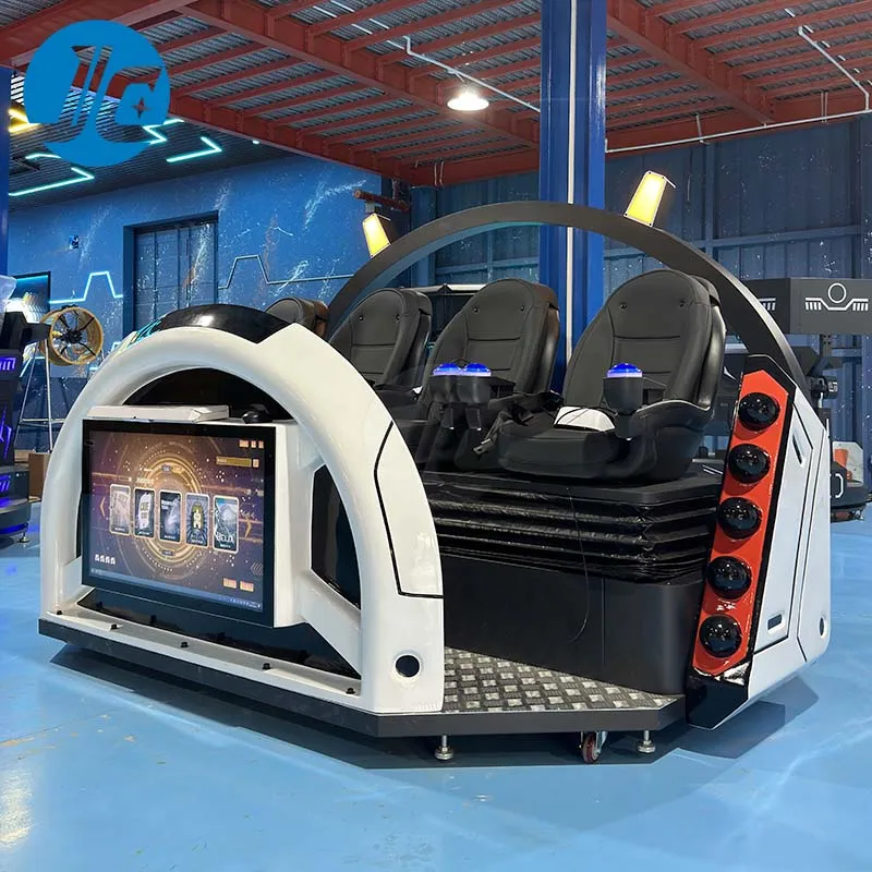 Customized 4 Seat Aluminum Fiberglass Rotation Wind Effect Led Sweep Shooting Button Game Simulator 3 DOF Motion Platform Roller
