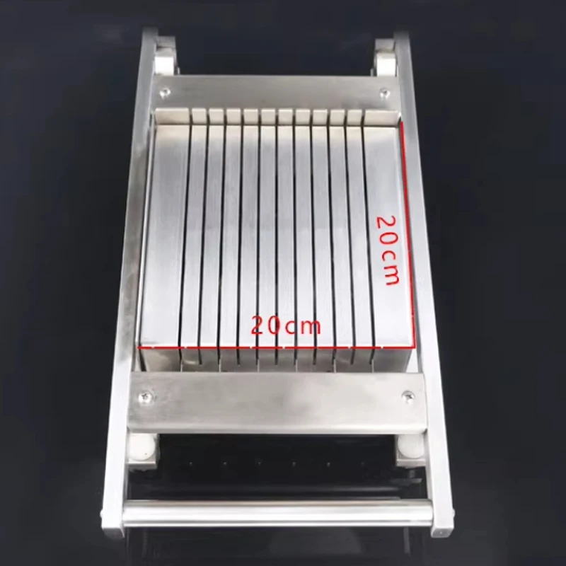 

Manual Chocolate Cutter Machine Soft Sweets Cheese Block Cutting Machine 20*20cm Stainless Steel Chocolate Dividing Machine