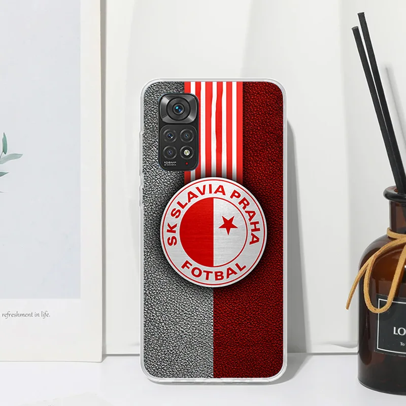 Sk Slavia Praha Czech Republic Phone Case For Xiaomi Redmi Note 13 12S 11S 10S 12 11E 10 Pro Plus 11T 9S 9 8T 8 7 Art Fundas Bac