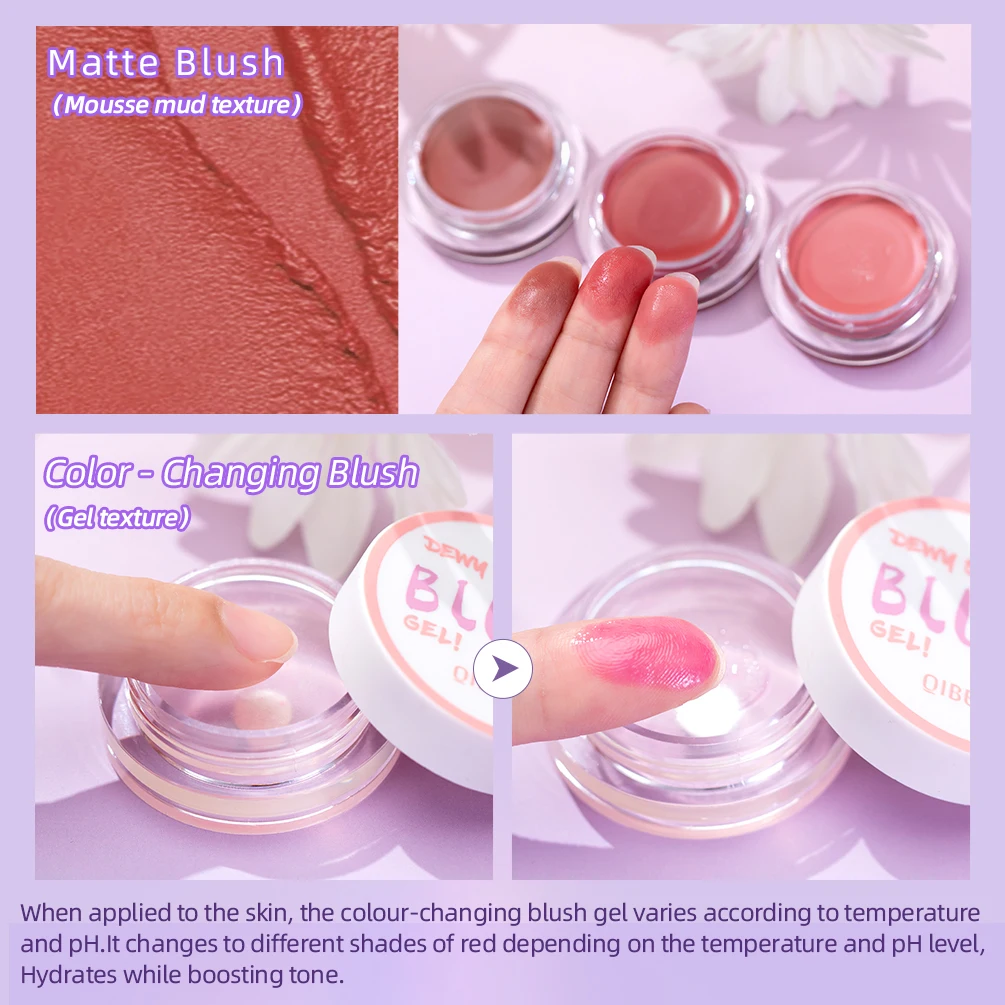 

Blusher Color Change Blush Peach Pallete 5 Colors Face Mineral Pigment Cheek Powder Makeup Professional Contour Shadow Makeup