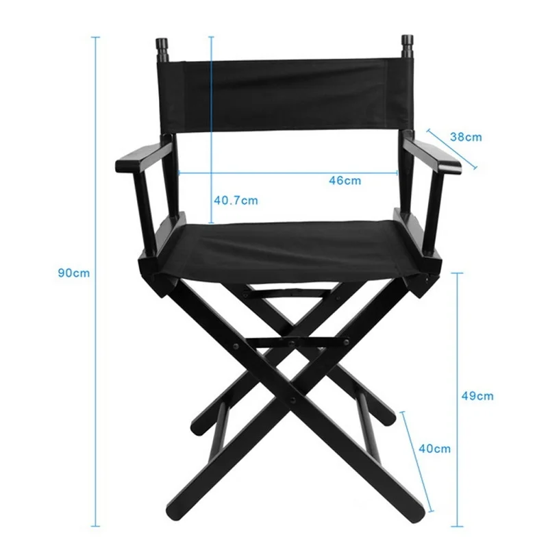 Selens Folding Portable Solid Wood Director Chair Home Outdoor Canvas Makeup Chair Photo Studio Kits Photography Props Softbox