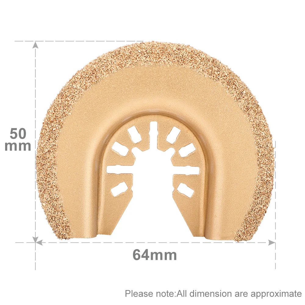 CMCP 1pc 64mm Multi Tool Saw Blade Quick Change Oscillating Half Circle Carbide Cutting Disc For Power Tools