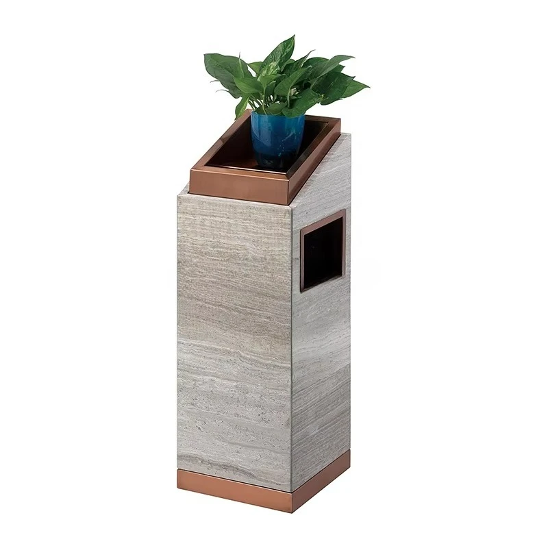 Hotel entrance lobby mall elevator luxury stainless steel trash can trash can ashtray
