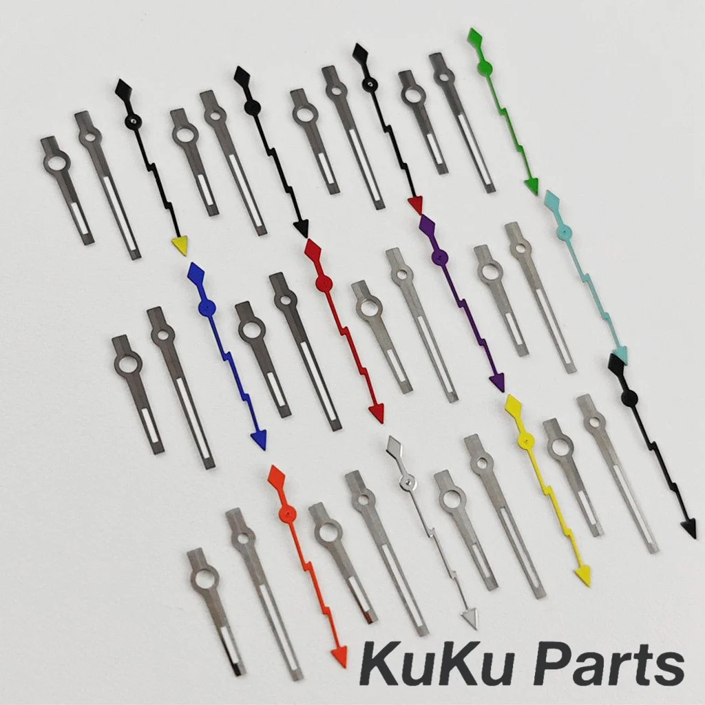 NH35 Lightning Second Green Luminous Hands Red Silver Gold Blue Watches Pointer For NH35 NH36 NH38 NH70 Movement Watches Needles