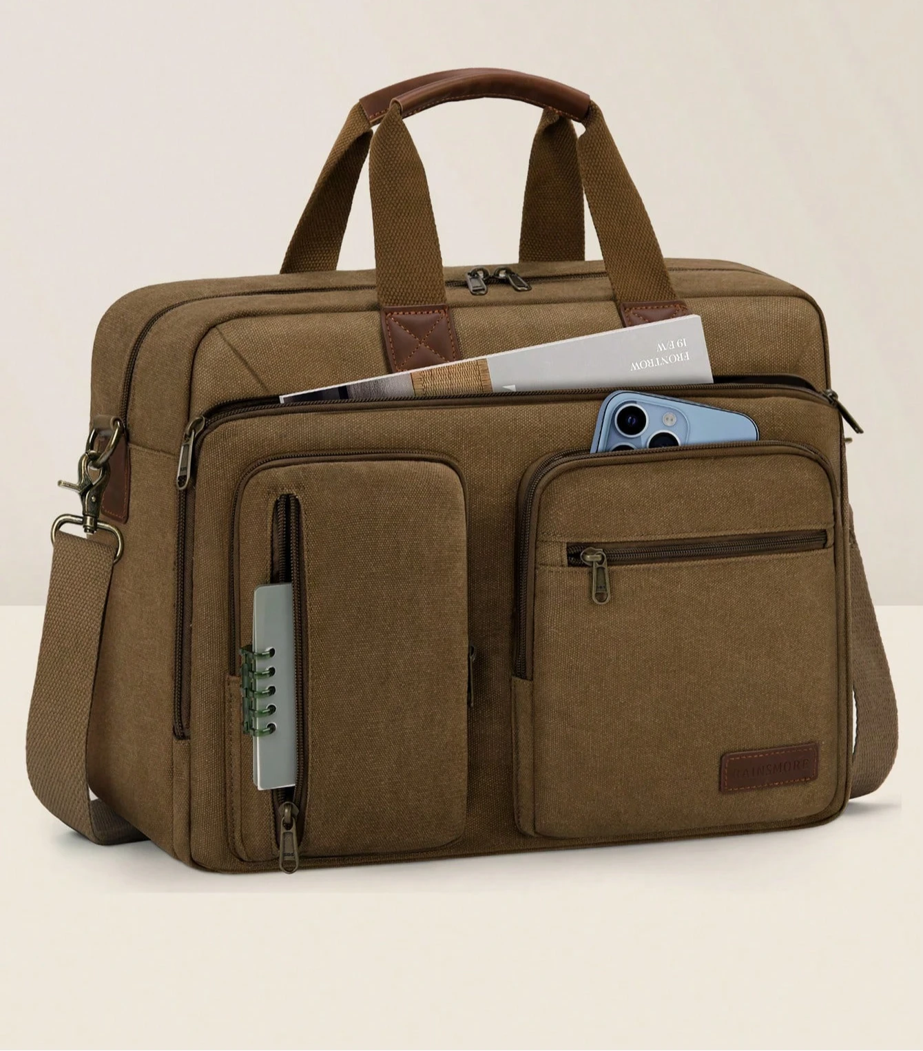 

Waterproof Messenger Bag For Men, 15.6 Inch Laptop Briefcase For Work, Business Computer Shoulder Bag With Padded Compartment, Durable Work Bag For Commute & Travel