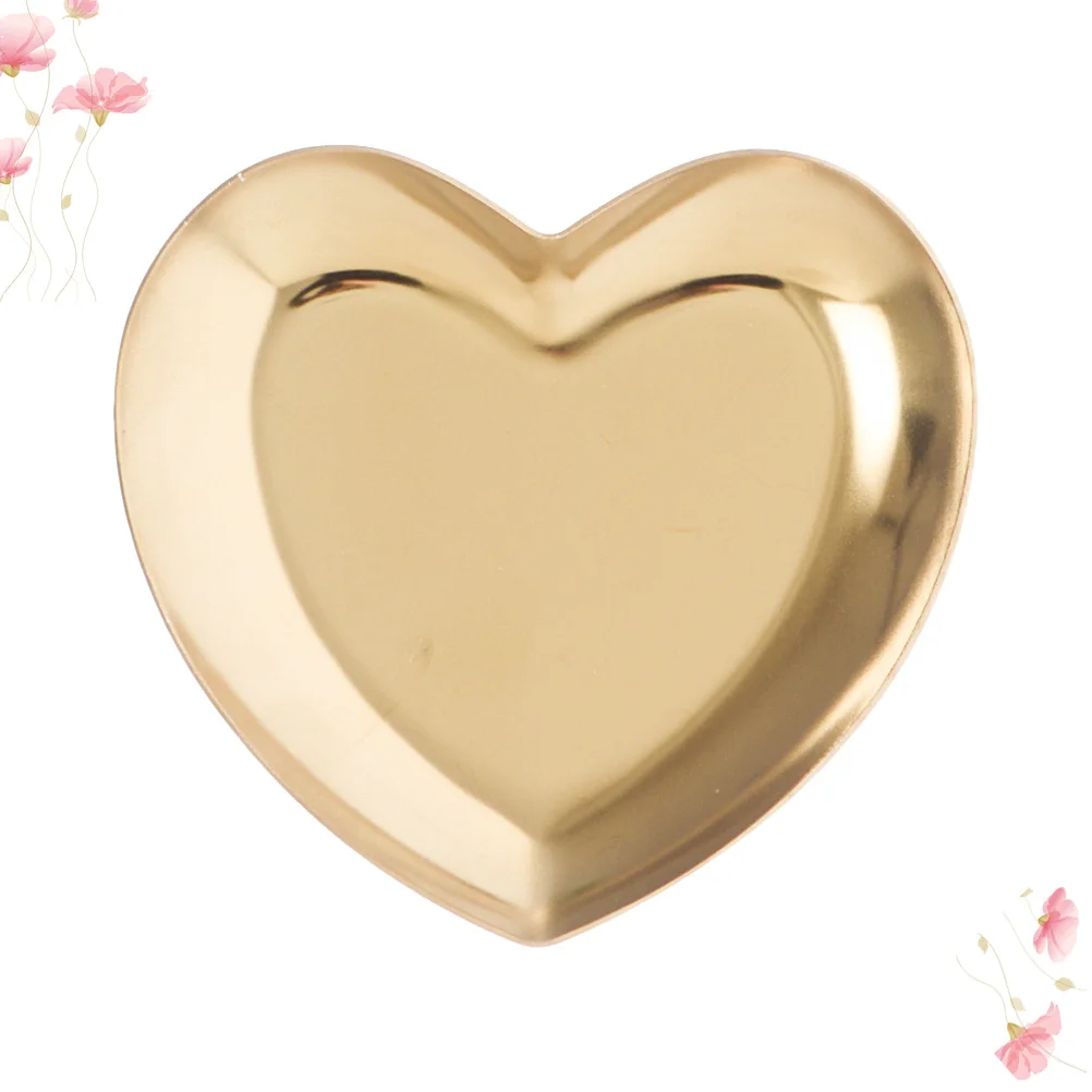 

Jewelry Tray Heart Shaped Colorful Stainless Steel Plate Organizer Jewelry Holder Perfect Gift for Women Wedding Birthday