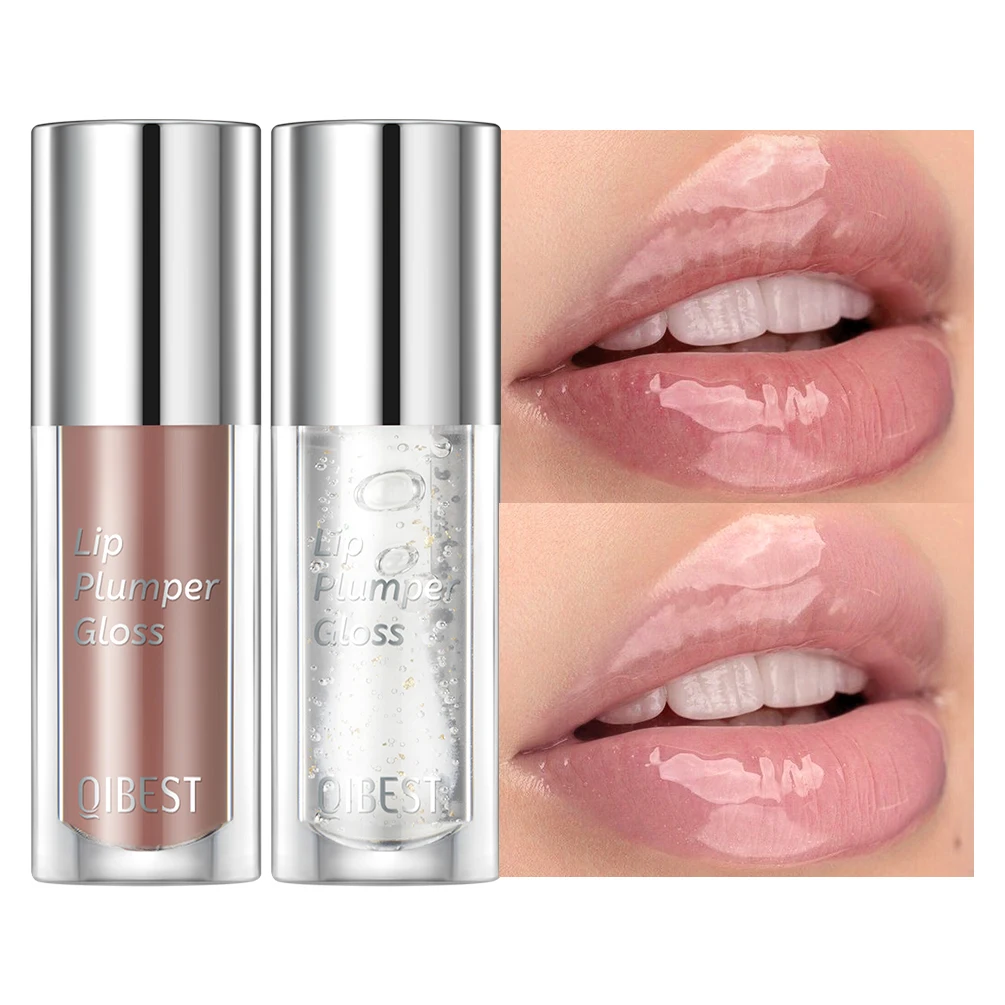 Clear Fashion 3g Crystal Jelly Moisturizing Lip Oil Plumping Lip Gloss Sexy Plump Lip Glow Oil Tinted Lip Plumper Lips Makeup