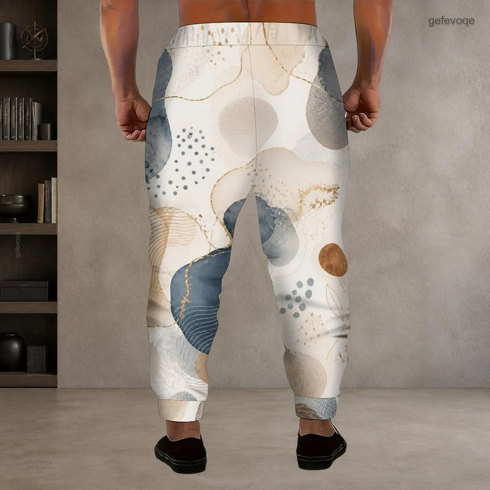 Men's Printed Drawstring Joggers — product detail 14