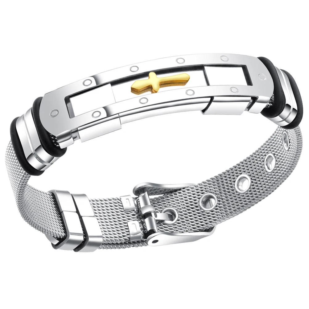 

Adjustable Titanium Steel Bracelet For Men Wrist Chain Link Metal Jewelry Durable Fashionable Mens Stainless Steel Personalized