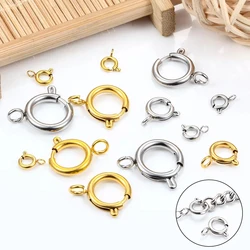 Stainless Steel Plated Gold MultipleSize Buckle Connector For Jewelry Making Materials Necklaces Bracelets Clasp DIY Accessories