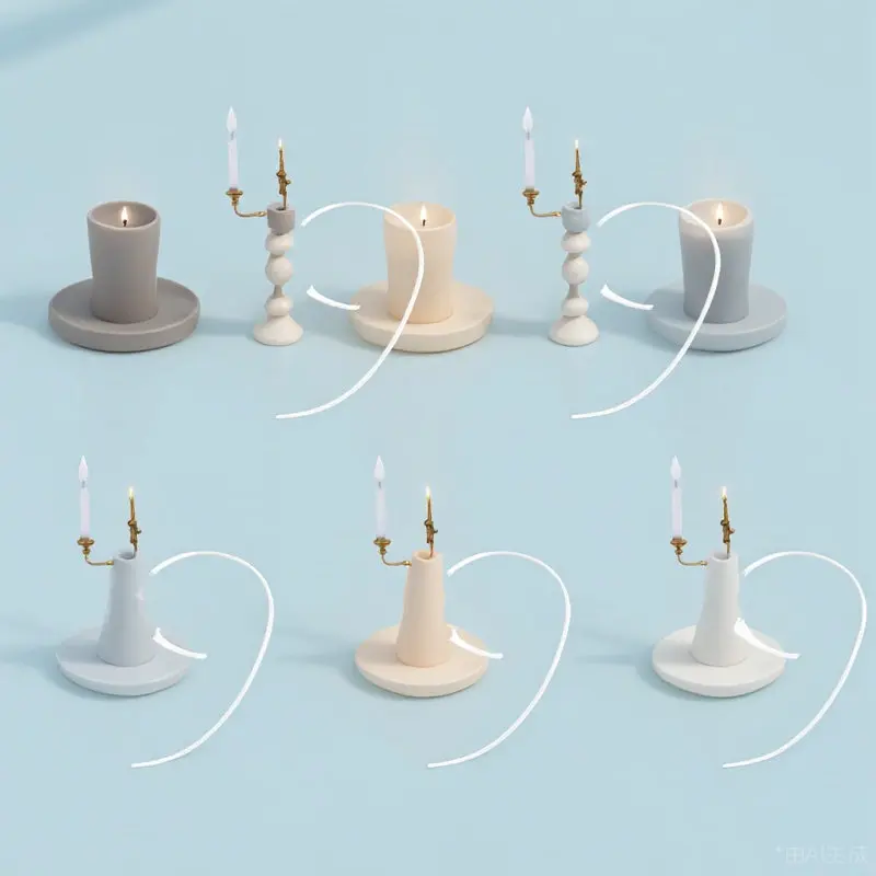 

5Pcs Mini Wall Lamp Stainless Steel ABS Miniature Wall Lights for Mini House Decoration Sand Table DIY Materials Warm Chic