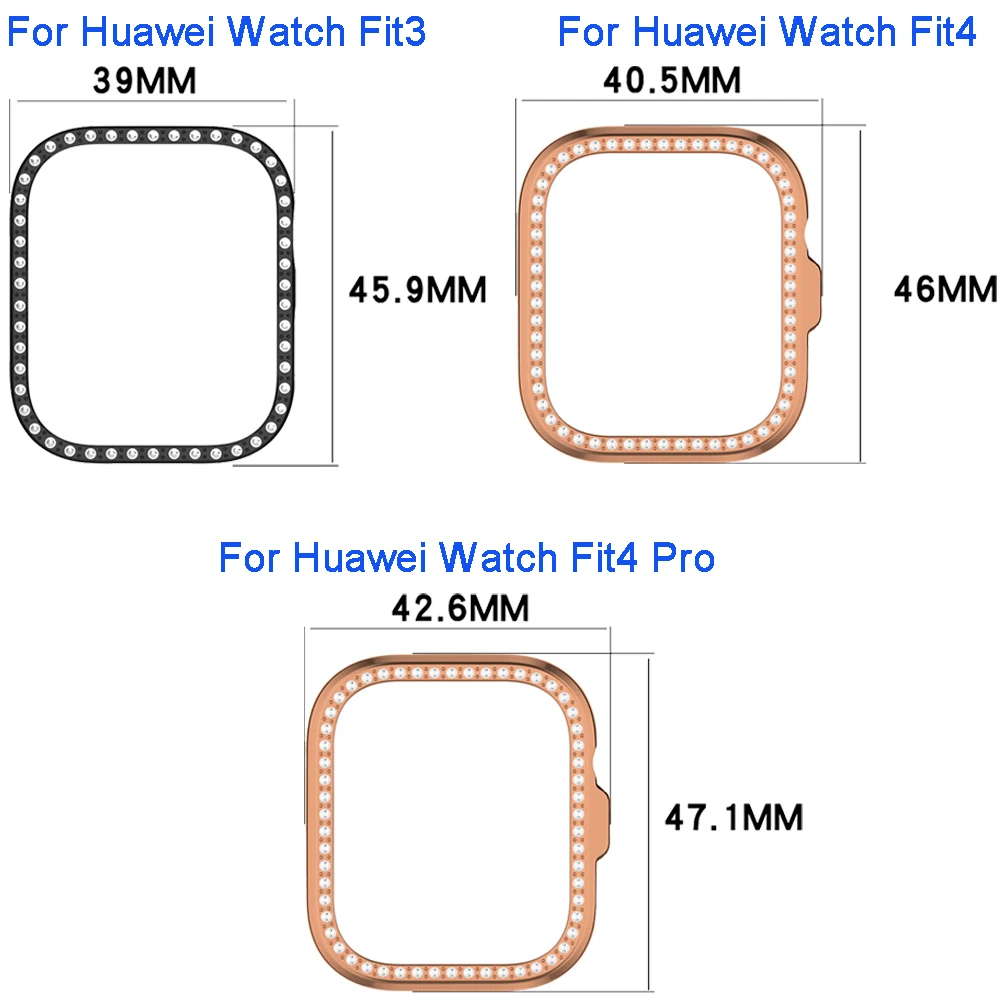 Uhrengehäuse für Huawei Watch Fit4/ Fit 4 Pro Fit3 Fit 5, Stoßfänger-Zubehör, hohles, stoßfestes, kratzfestes Gehäuse mit Displayschutz – Detail 3