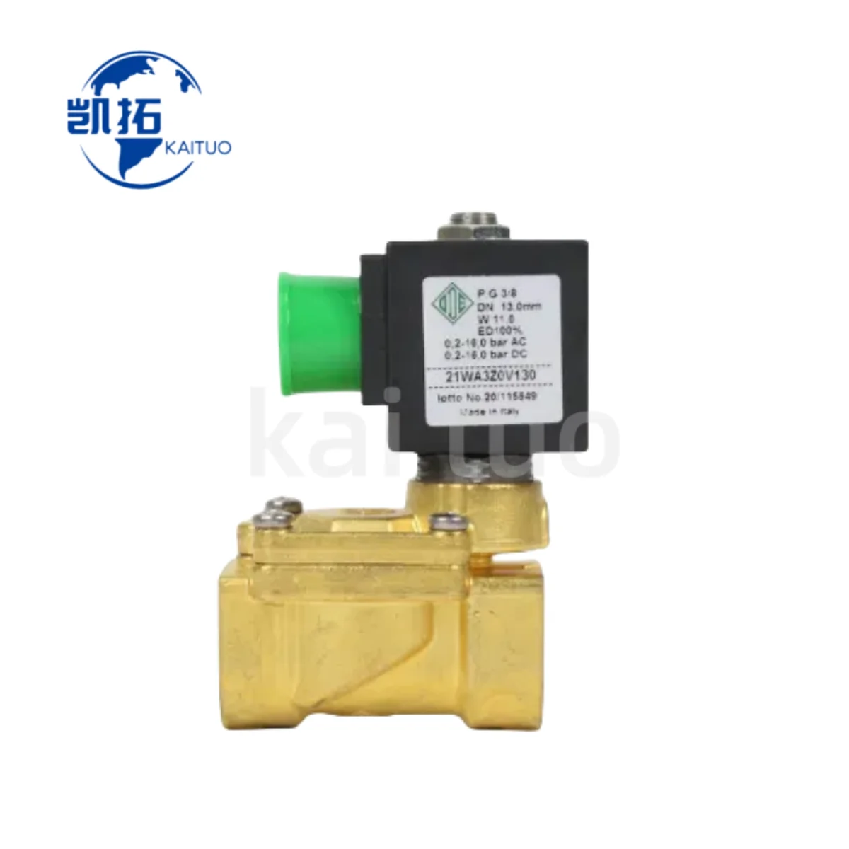 

ODE Normally opened solenoid valve 21WA3Z0V130 Pilot operated 24V AC220V internal thread G3/8" brass