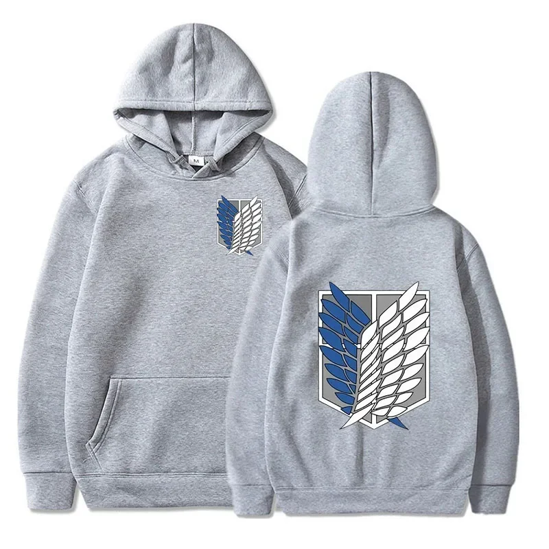 The fashionable print patterns of the male and female hooded sweatshirts from the Japanese anime 