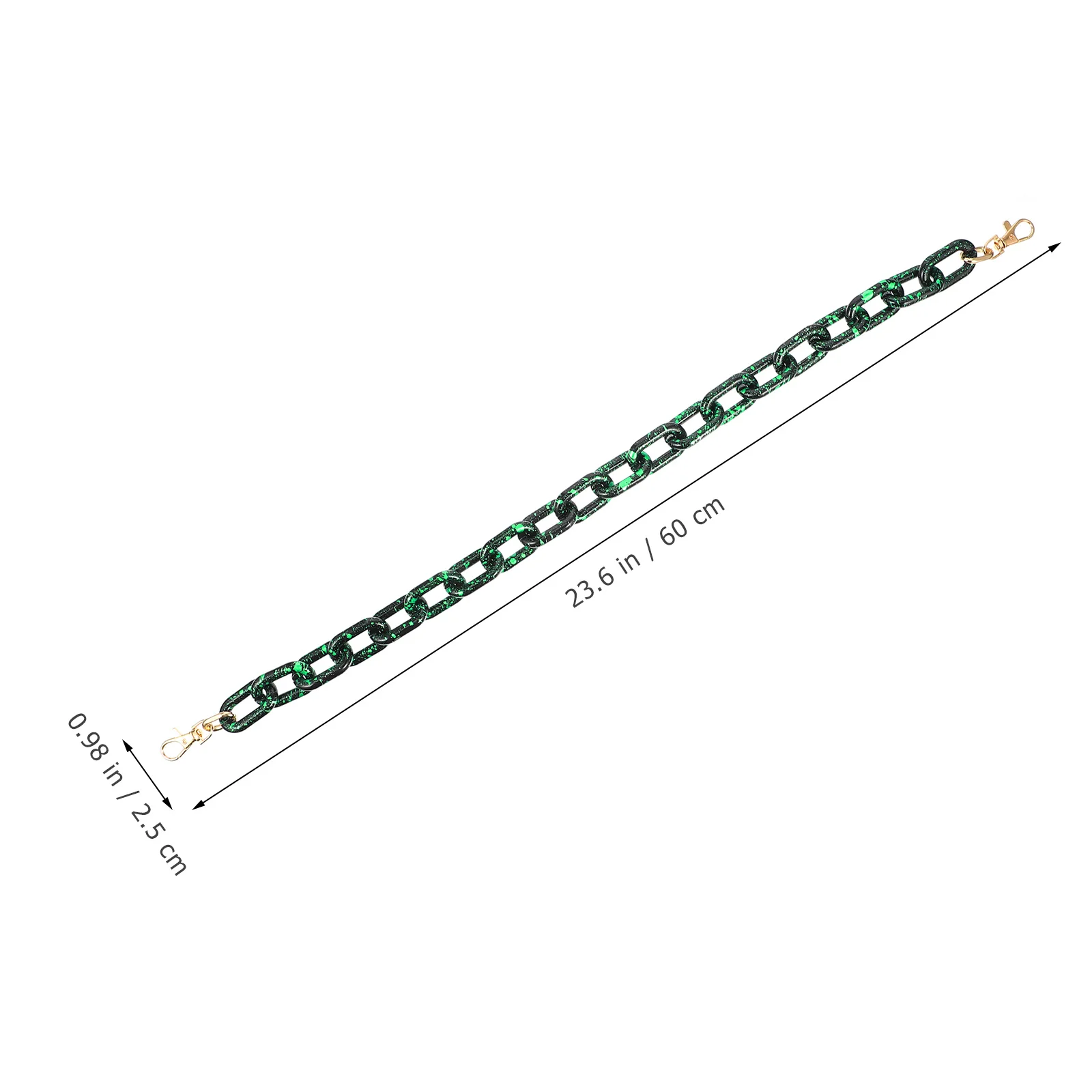 

1Pcs Acrylic Bag Chain Replacement Durable Decorative Strap Buckle for DIY Clutch Handbag Accessories Snowflake Green