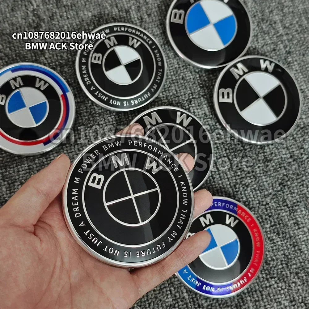 82MM 74MM Untuk Emblem Kap Mesin Depan BMW, Logo Bagasi Belakang, E46 E90 F30 F10 F20 G20 E87 E60 E63 F01 F02 G14 E83 Aksesoris Mobil