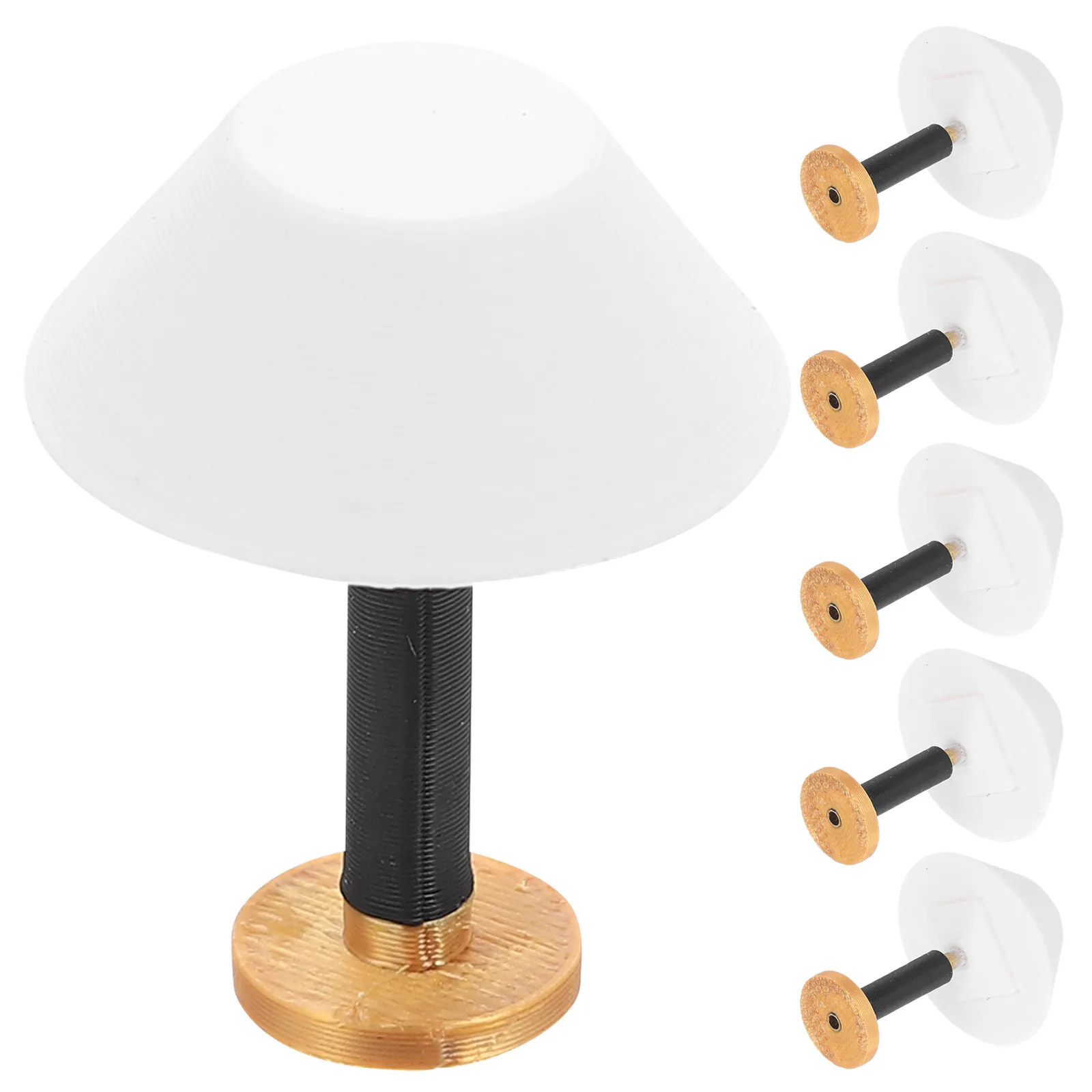 

Набор из 6 миниатюрных пластиковых прикроватных лампочек для кукольного домика, аксессуары для мебели, декор для микроландшафта