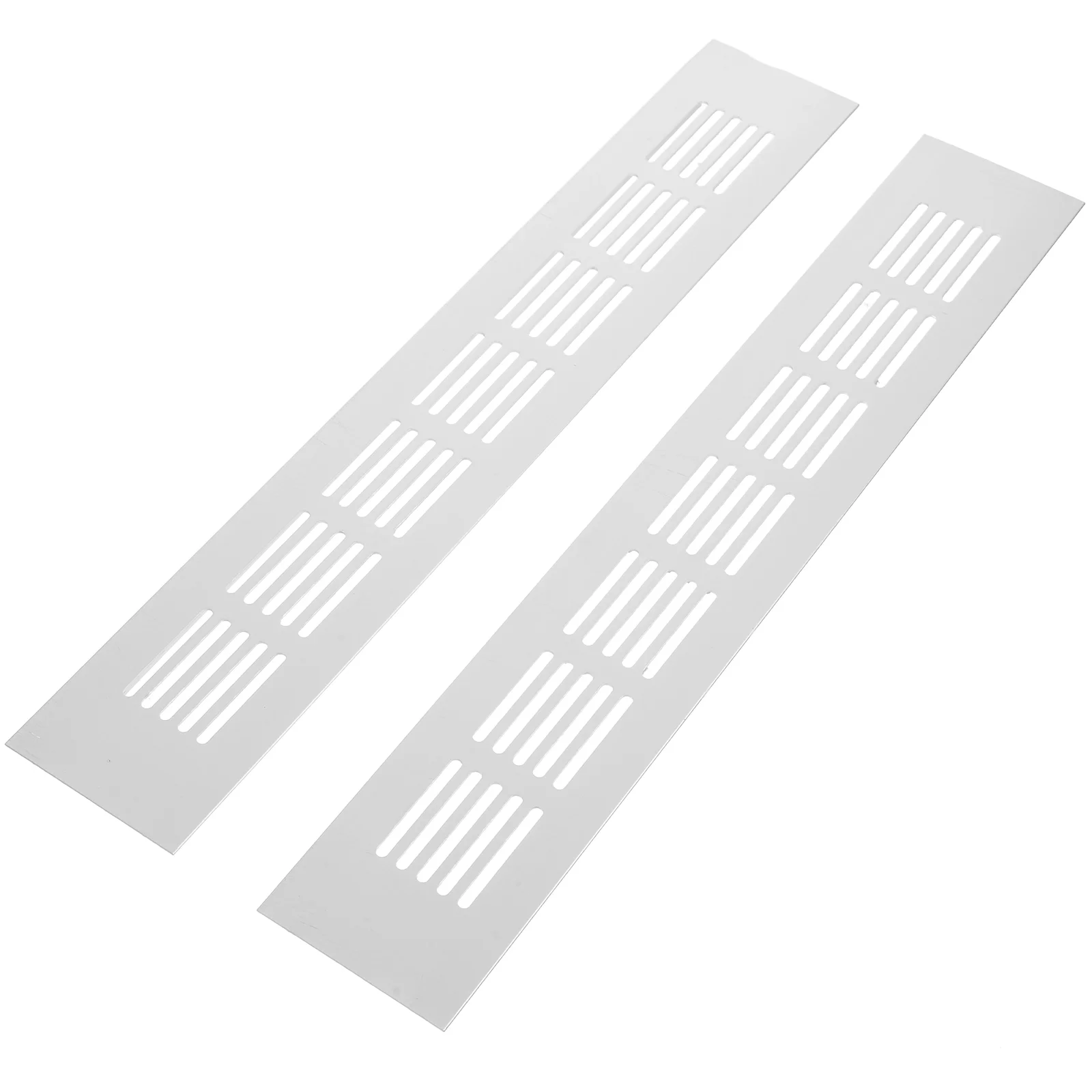 

2 Pcs Cabinet Vent Covers Aluminum Air Kitchen Rectangle Vents Alloy Furniture Grille Long-lasting