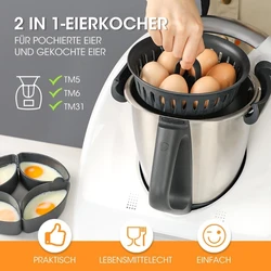 D0AB For Thermomix TM6 TM31 Eggs Rack Pots Tray Eggs Poachers Kitchen Gadgets