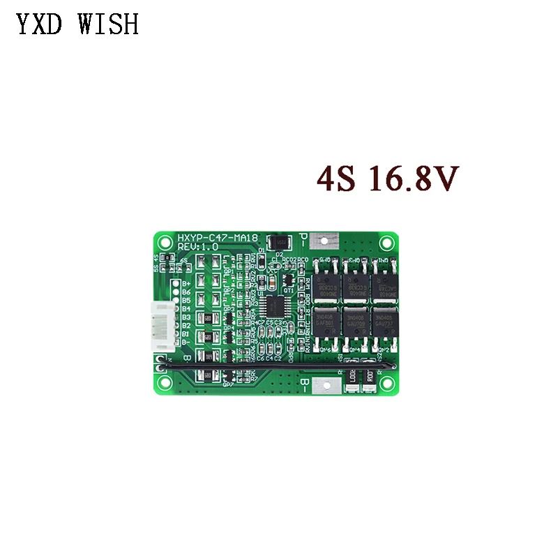 4S/5S/6S/7S BMS 18650 Li-ion Lmo Ternary Lithium Battery Charger Protection Board 16.8V 21V 20A Balance And Temperature Protect