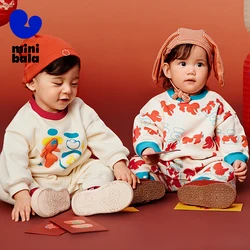 Mini Bala One-piece Outfit for Going Out Fleece-lined One-piece Fleece Outfit Infant's Clothes Red Winter 2025 New Style