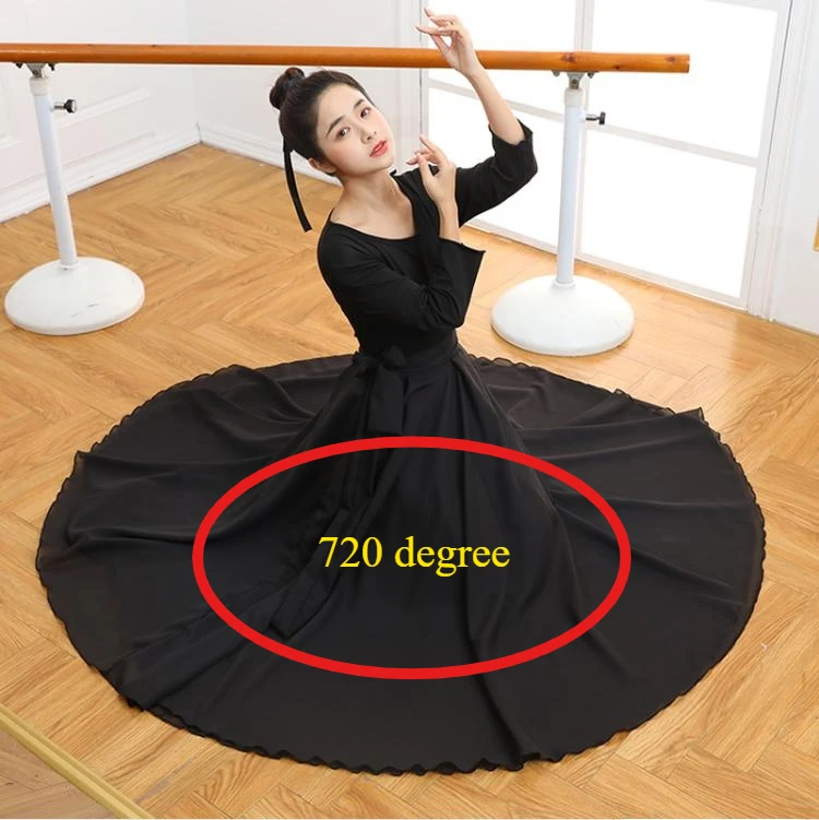Classical Dance Costume One-piece Half Skirt Gogo Dance Performance Costume Chiffon Long Skirt