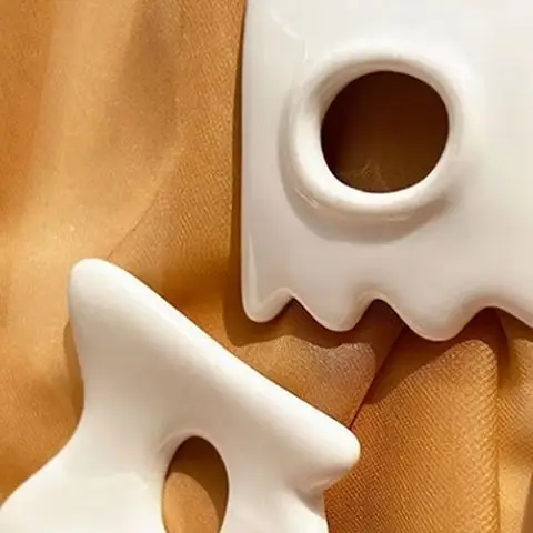 

Керамический инструмент для скребка лица, керамическая доска Гуа Ша, против старения, уход за кожей лица, уменьшение темных кругов, удаление морщин