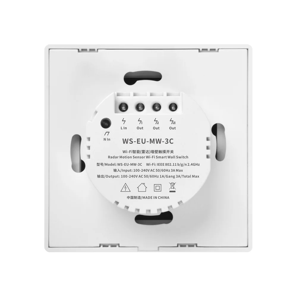 Ewelink WiFi Smart Home interruptor de luz de pared moderno monitoreo por Radar Control remoto por voz Alexa función segura