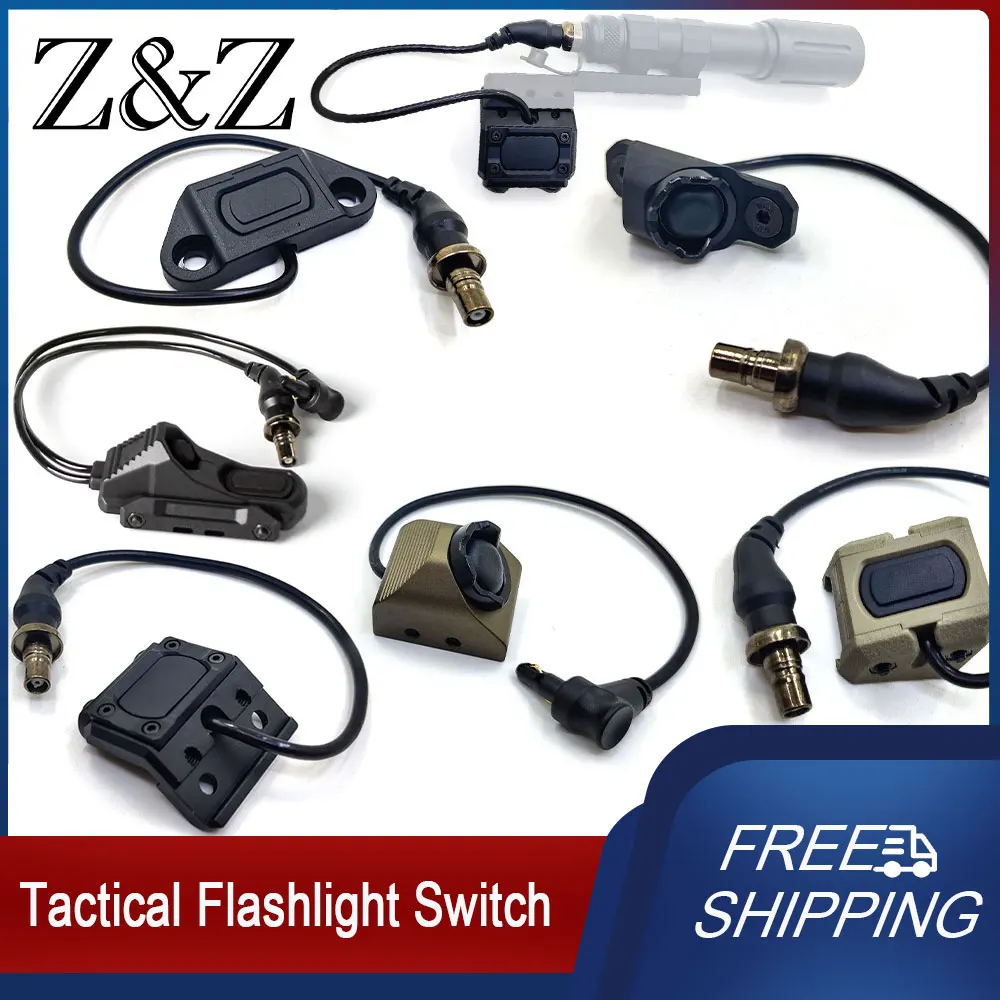

Tactical Flashlight Remote Pressure Switch Mod Button Pad For Light M300 M600 PEQ-15 Hunting Laser Hot button Remote Switch