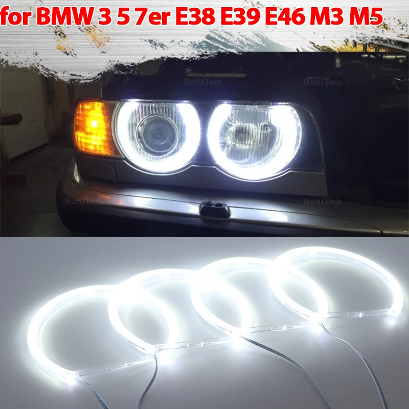 Светильник кольца с ореолом DRL smd комплект светодиодов «глаза ангела» для BMW 3, 5, 7 серии, E36, E46, E39, E38, 730iL, 320i, 530i, модификация на головке 131 мм, 146 мм