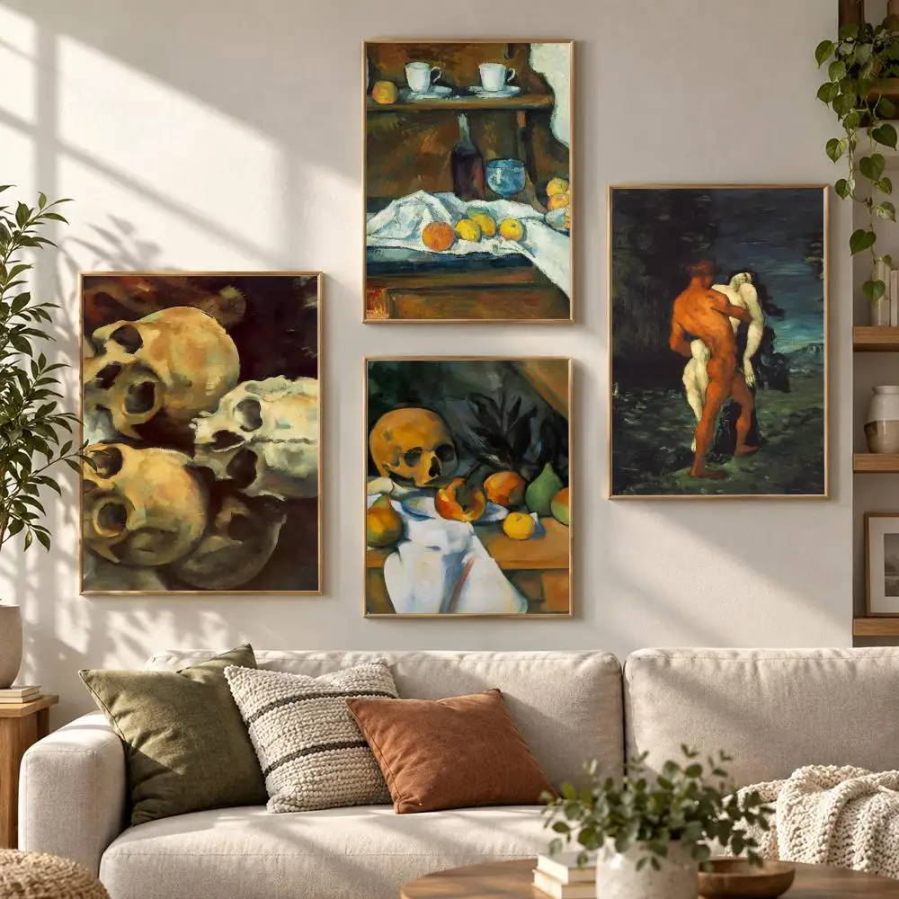 Paul Cezanne Classic Landscape Still Life Oil Painting Poster Contemporary Wall Art Print for Bedroom & Living Room, Unframed