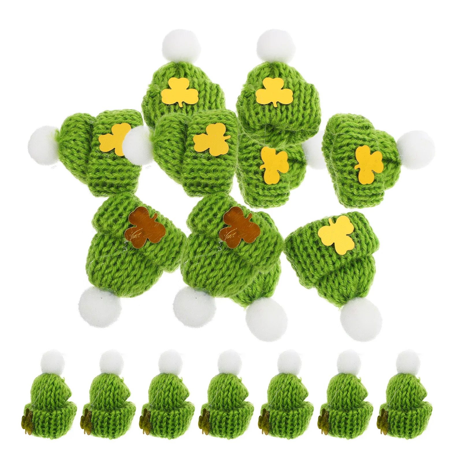 

3pcs Set of 3 DIY Craft Hat Ornaments Decorating Supplies Mini Caps Crochet Holiday Hats