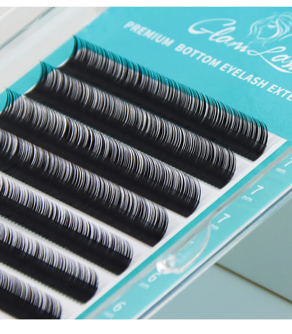 GLAMLASH Untere Braune Wimpern 567mm Kurze Synthetische Nerz Einzelwimpern-Verlängerung Untere Augenbrauen-Wimpern Make-up-Tools – Detail 8