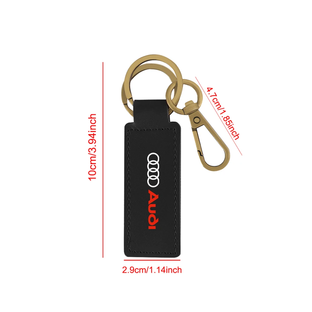 1 قطعة سلسلة المفاتيح الجلدية المعدنية حلقة سبائك الزنك سلسلة مفتاح لأودي A3 A4 A4L A5 B3 B4 B5 B6 B7 B8 RS3 Quattro C5 C6 C7 C5 C6 C7 B2