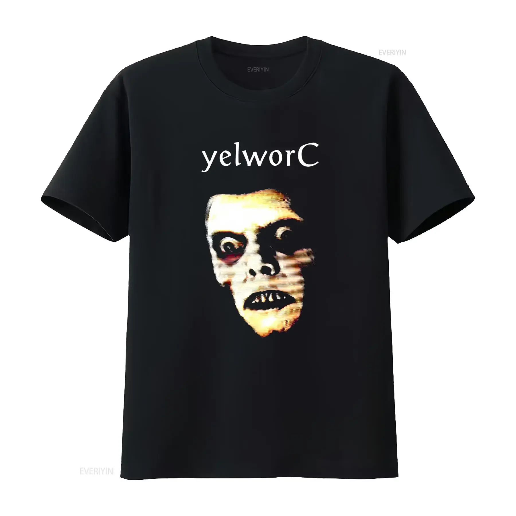 

YELWORC Horror Themed T Shirt for Men and Women vintage Washed Stretched Breathable Comfortable Unisex streetwear Stylish