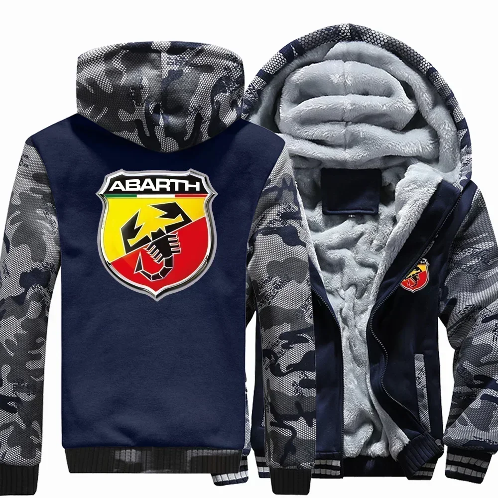Novo Casaco Masculino de Inverno com Logo Abarth, Jaqueta de Moletom de Alta Qualidade com Forro de Lã e Fleece, Blusão Masculino 4204Coat420