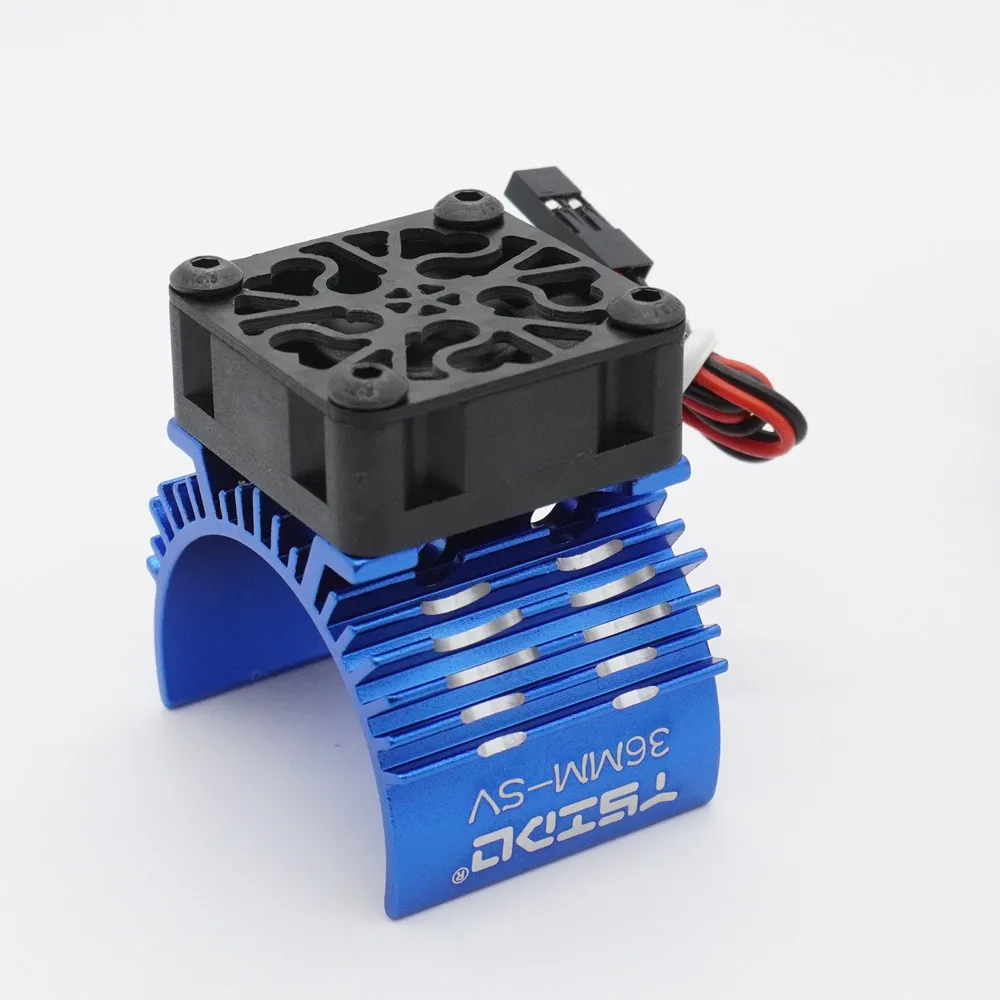 RC Auto Onderdelen 30MM 36MM-SV 36MM-EV 40-42MM Dubbele Koelventilatoren Heatsink voor Hobbywing Traxxas Axiale Redcat Wltoys RC Auto Motor - afbeelding 1