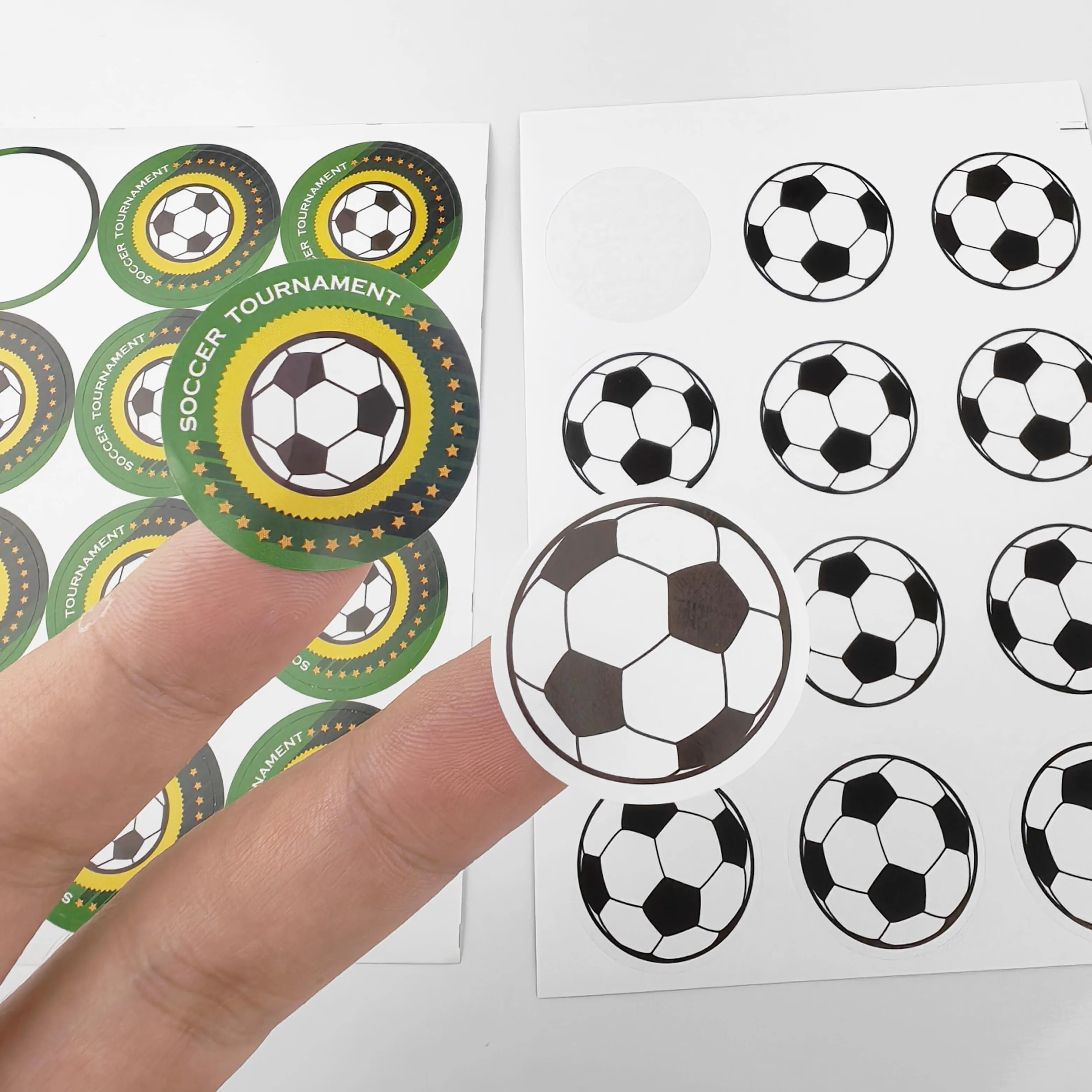 24/48pcs Soccer Stickers for Scrapbooking Vinyl Waterproof Stickers for Water Bottles Soccer Team Gift for Kids Teens and Adults