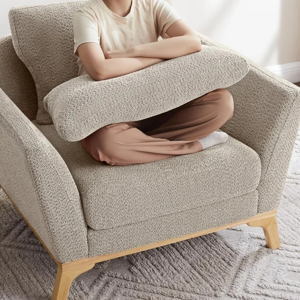 Living Room Chair, Thick Cushion Bedroom Reading Chairs, Comfortable Living Room Single Sofa, Accent Chair image 5