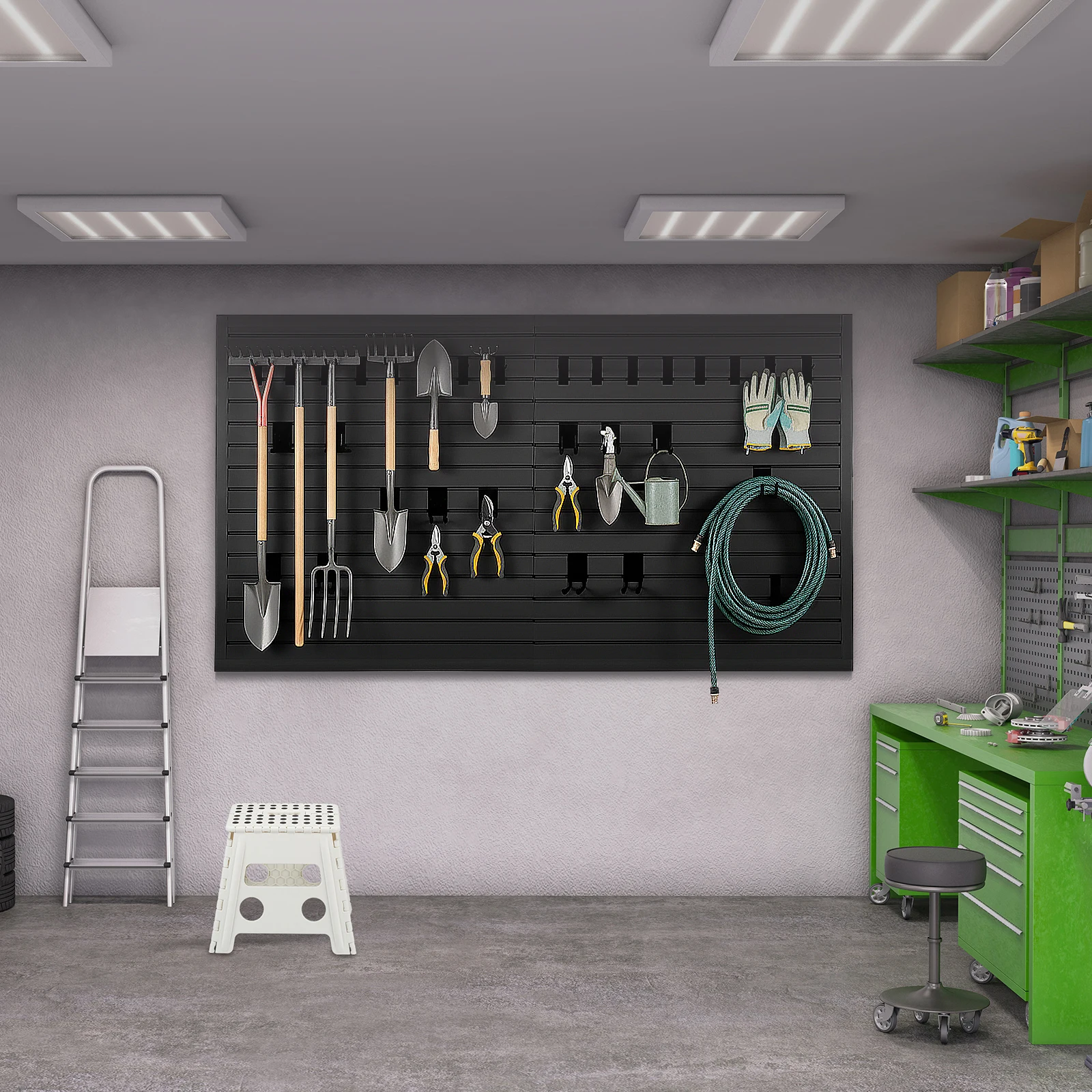 

Panels 4x8 Ft Peg Board Tool Organization Wall Rack for Garage Storage