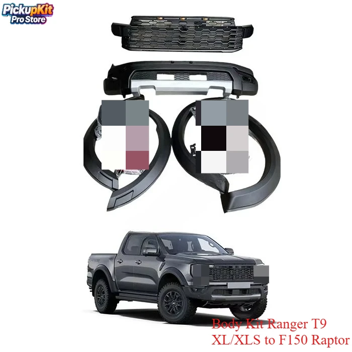 

4x4 Offroad Facelift Body Kit Ranger T9 XL/XLS to F150 Raptor Bumper Grille Set