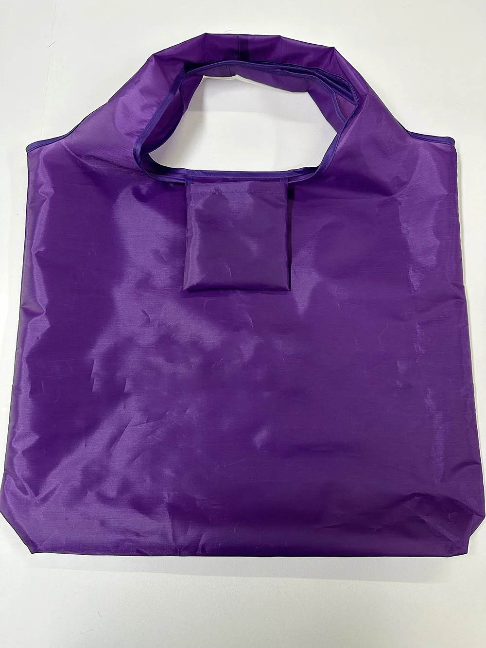 

Модная складная сумка для покупок с простым цветным чехлом, легкая прочная портативная сумка для хранения из полиэстера на заказ