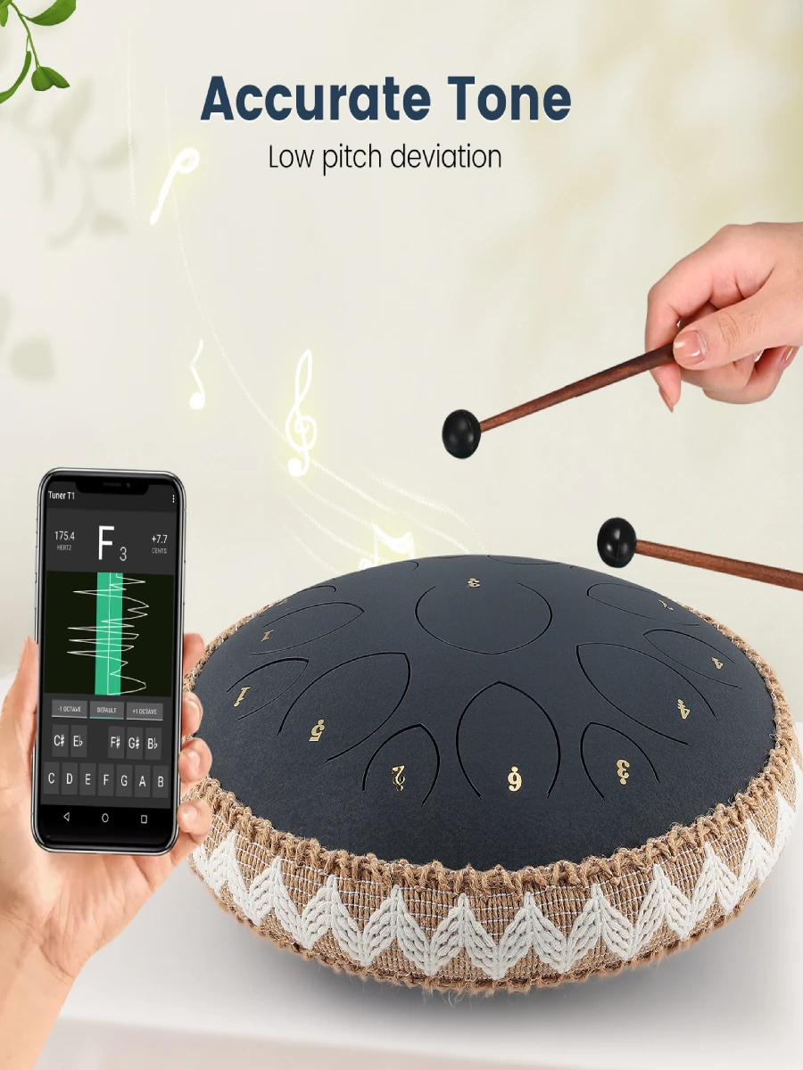Stalen Tong Drum Glucofoon 14 Inch 15 Noten C Tone Muziek Drum Ethereal Drum Percussie Muziekinstrumenten Stalen Drum - afbeelding 2
