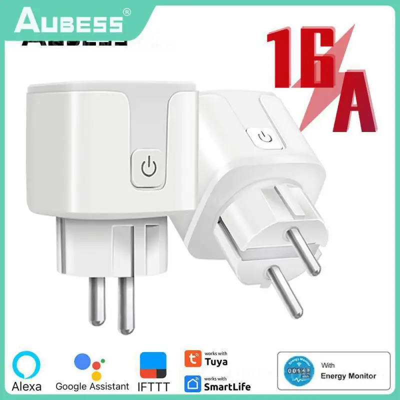 

Tuya 16A EU WiFi Smart Plug With Power Monitor Smart Life APP Timer Remote Smart Power Socket via Home Alexa Yandex Alice