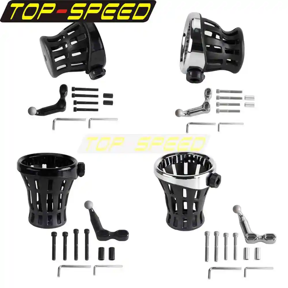 For Harley Pan America BMW Ducati Honda Gold Wing Kawasaki Vulcan Yamaha Victory Suzuki Universal Motorcycle Cup Holder Bracket view 2