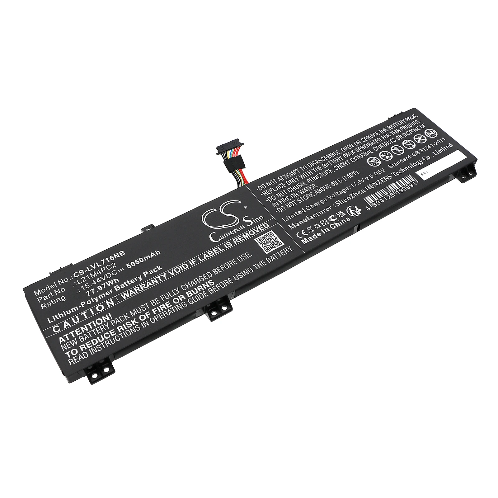 

Сменный аккумулятор CS для Lenovo Legion 7 16ARHA7 82UH0000US, Legion 7 16ARHA7 82UH0004UK, нога