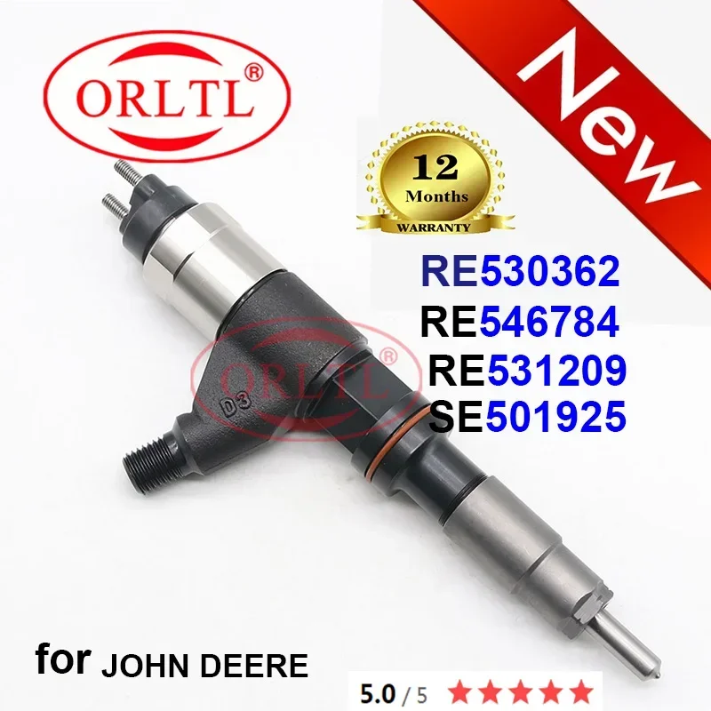 ORLTL Car Fuel Injector RE546784 RE531209 RE530362 SE501925 for JOHN DEERE 6830 06-11 4V-CR