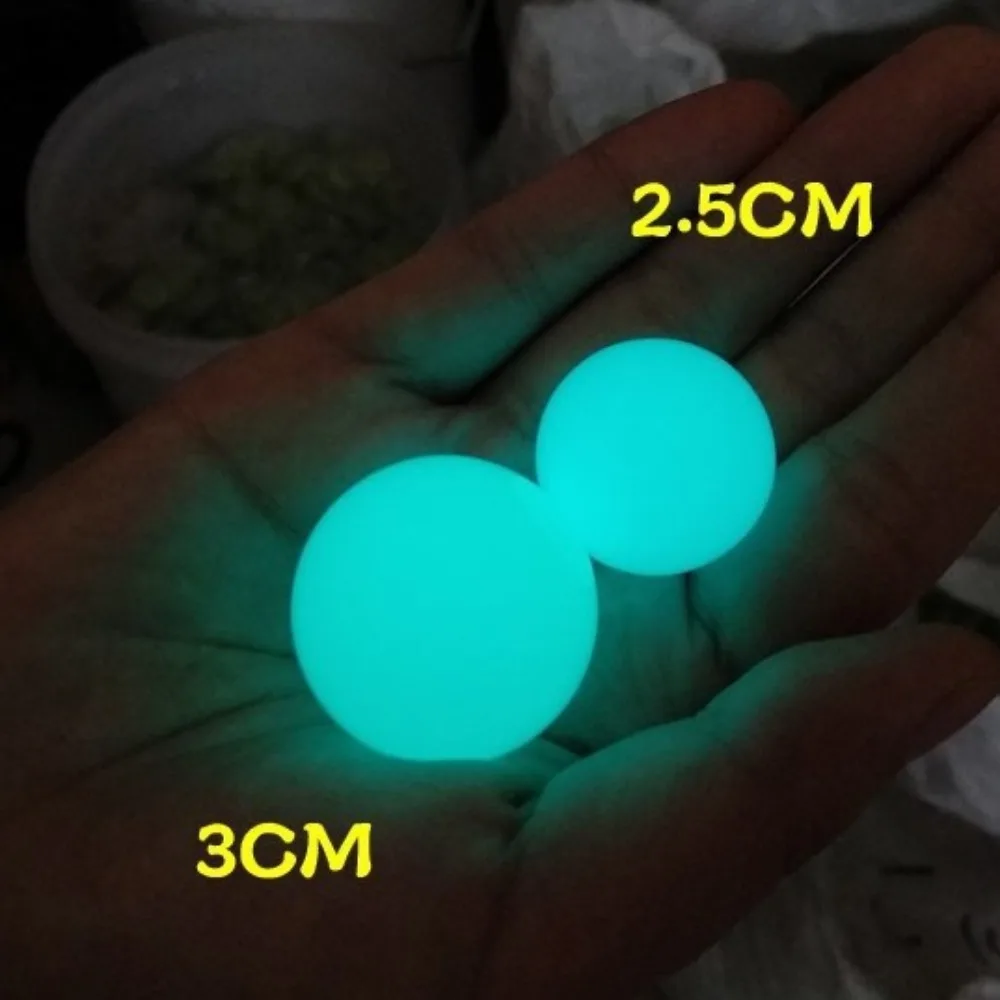 1pc Luminous Stone Green Blue Glow in The Dark Crystal Sphere Ball Home Decor 20-35mm